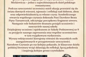 Narodowe Czytanie w&nbsp;sp 7
